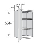allen + roth Aveley 12-in W x 36.125-in H x 12-in D Linen Wall Fully Assembled Cabinet (Flat Panel Shaker Door Style)