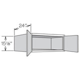 allen + roth Aveley 30-in W x 15.125-in H x 24-in D Linen Wall Fully Assembled Cabinet (Flat Panel Shaker Door Style)