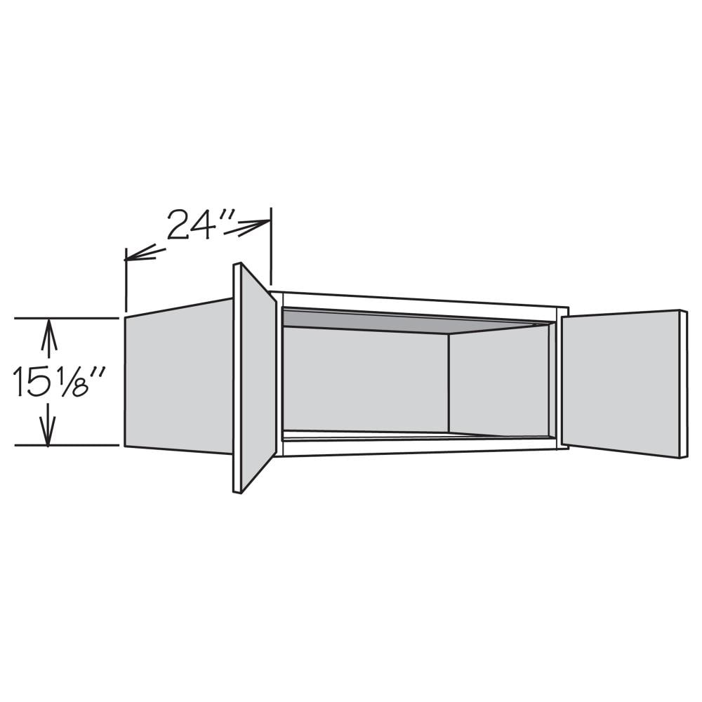 allen + roth Aveley 30-in W x 15.125-in H x 12-in D Linen Wall Fully Assembled Cabinet (Flat Panel Shaker Door Style)
