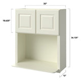 allen + roth Pattingham 30-in W x 36.125-in H x 12-in D Harbor Microwave Wall Fully Assembled Cabinet (Raised Panel Slab Style)