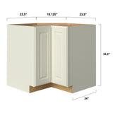 allen + roth Pattingham 36-in W x 34.5-in H x 24-in D Harbor Lazy Susan Corner Base Fully Assembled Cabinet (Raised Panel Square Style)