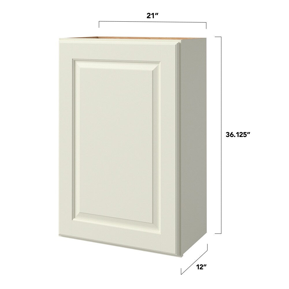 allen + roth Pattingham 21-in W x 36.125-in H x 12-in D Harbor Wall Fully Assembled Cabinet (Raised Panel Square Door Style)