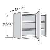 allen + roth Aveley 30-in W x 30.125-in H x 12-in D Linen Blind Corner Wall Fully Assembled Cabinet (Flat Panel Shaker Style)