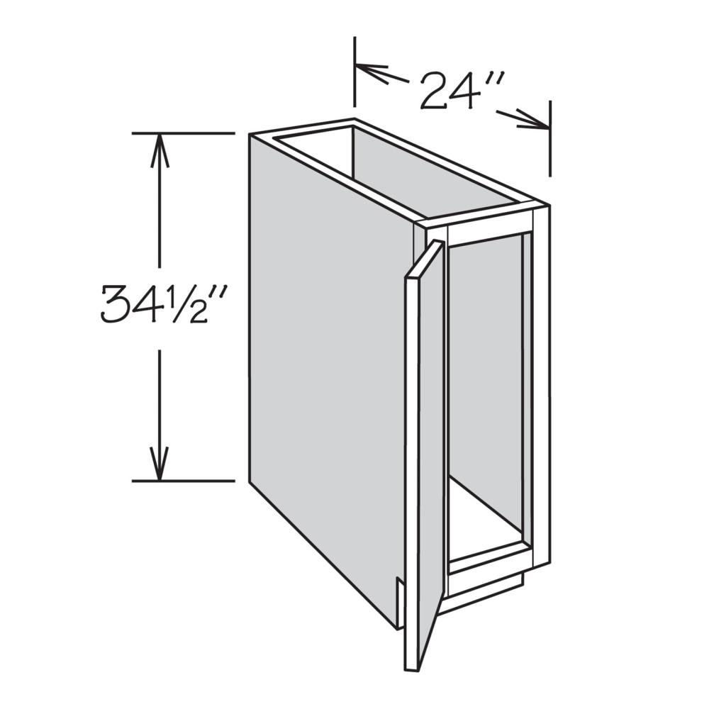 allen + roth Innsbrook 9-in W x 34.5-in H x 24-in D Rye Base Fully Assembled Cabinet (Flat Panel Shaker Door Style)