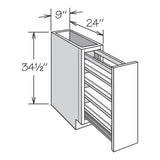 allen + roth Galway 9-in W x 34.5-in H x 24-in D Sage Pull-out Tray Divider Base Fully Assembled Cabinet (Flat Panel Style)