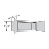 allen + roth McKeller 30-in W x 15.125-in H x 12-in D Linen Wall Fully Assembled Cabinet (Flat Panel Square Door Style)