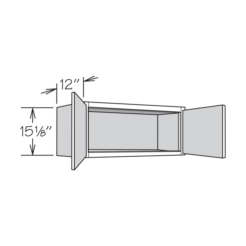 allen + roth McKeller 30-in W x 15.125-in H x 12-in D Linen Wall Fully Assembled Cabinet (Flat Panel Mitered Door Style)