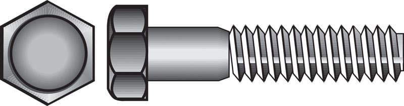 Hillman 1/2 in. Diameter x 2 in. Length Hot Dipped Galvanized Steel Hex Bolt, 50-Pack