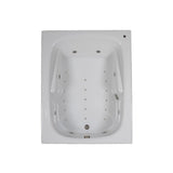 60 in. Acrylic Rectangular Drop-in Combination Bathtub in White - Super Arbor