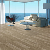 Congoleum DuraStone Travertino Blush Vinyl Tile Sample, 12-in x 8-in, 4 mil Wear Layer