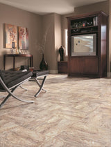 Congoleum DuraStone Roman Elegance Warm Clay Vinyl Tile Sample