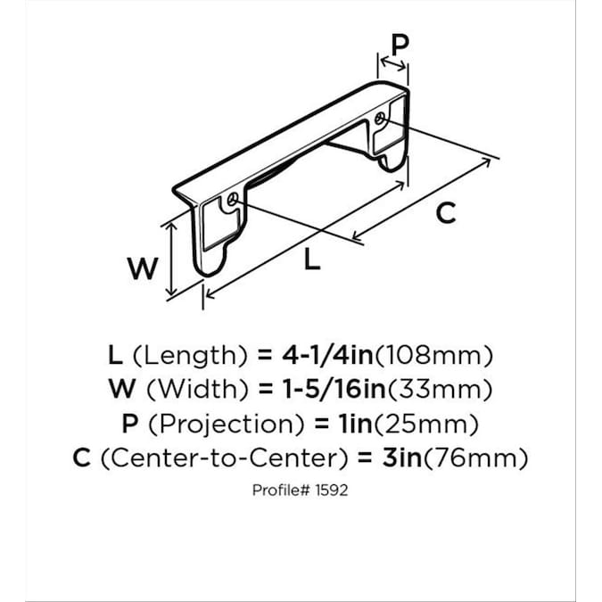 Amerock Inspirations 3-in (76mm) Center to Center Oil Rubbed Bronze Cup Drawer Pull