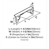 Amerock Inspirations 3-in (76mm) Center to Center Oil Rubbed Bronze Cup Drawer Pull