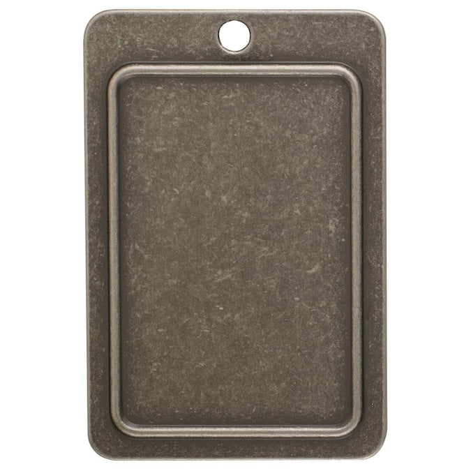 Amerock Nature's Splendor 1-7/8-in (25mm) Center to Center Weathered Nickel Rectangular Finger Drawer Pull