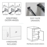 Wyndham 48 in. W x 21 in. D Ready to Assemble Bath Vanity Cabinet Only in Espresso