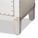 Baxton Studio Carel Silver Fir 5-Drawer Accent Chest