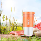 10 oz. Single Speed Orange Portable Personal Blender with USB Rechargeable