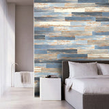 Deco Products (Sample) HydroStop Old Blue Sea Mix Vinyl Plank, 6-in W x 7-in L, 20-mil Wear Layer