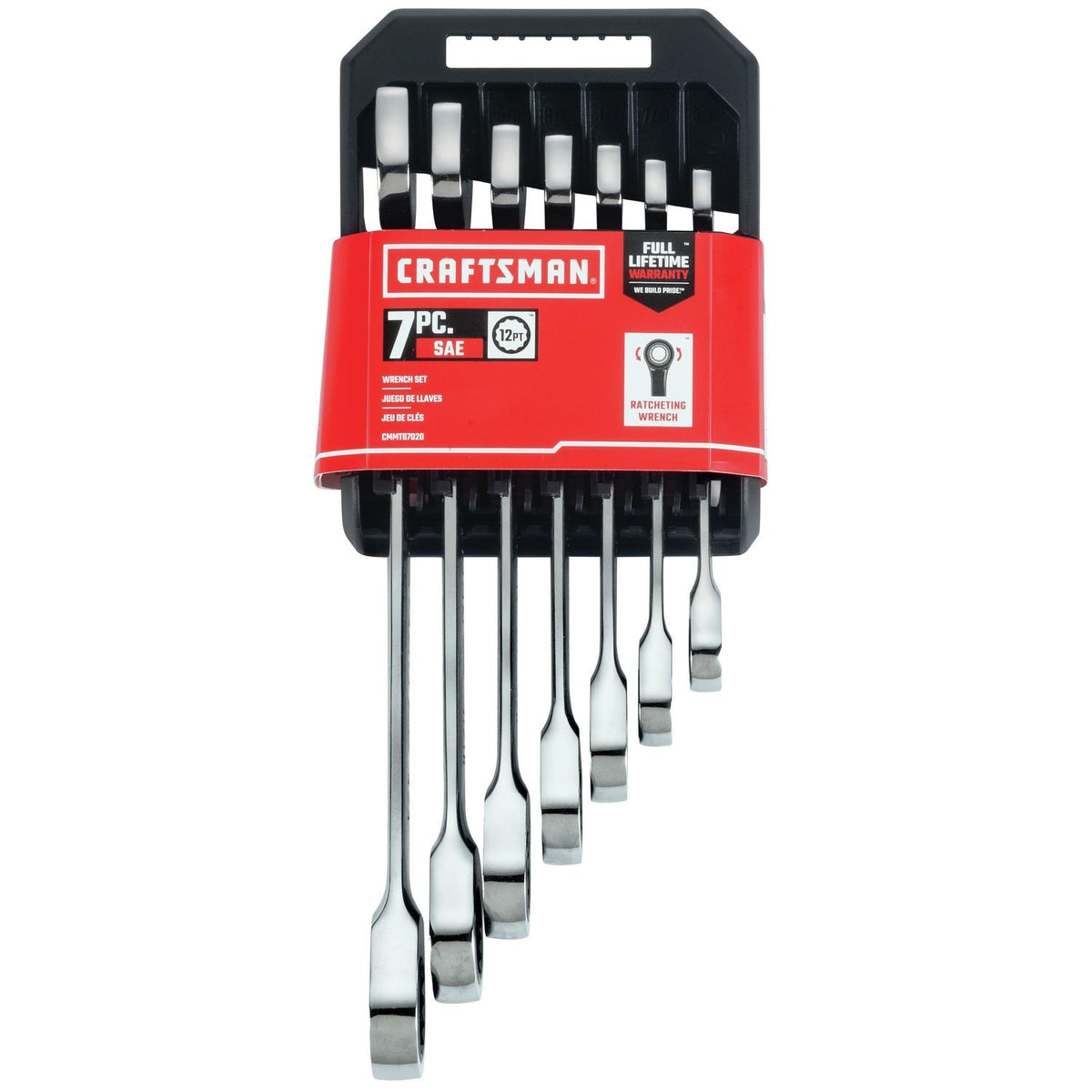 Craftsman 7-Piece SAE Ratcheting Combination Wrench Set