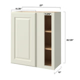 allen + roth Pattingham 27-in W x 30.125-in H x 12-in D Harbor Blind Corner Wall Fully Assembled Cabinet (Raised Panel Square Style)