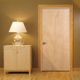 JELD-WEN Flush 36-in x 80-in Unfinished Hollow Core Lauan Veneer Right-Hand Single Prehung Interior Door