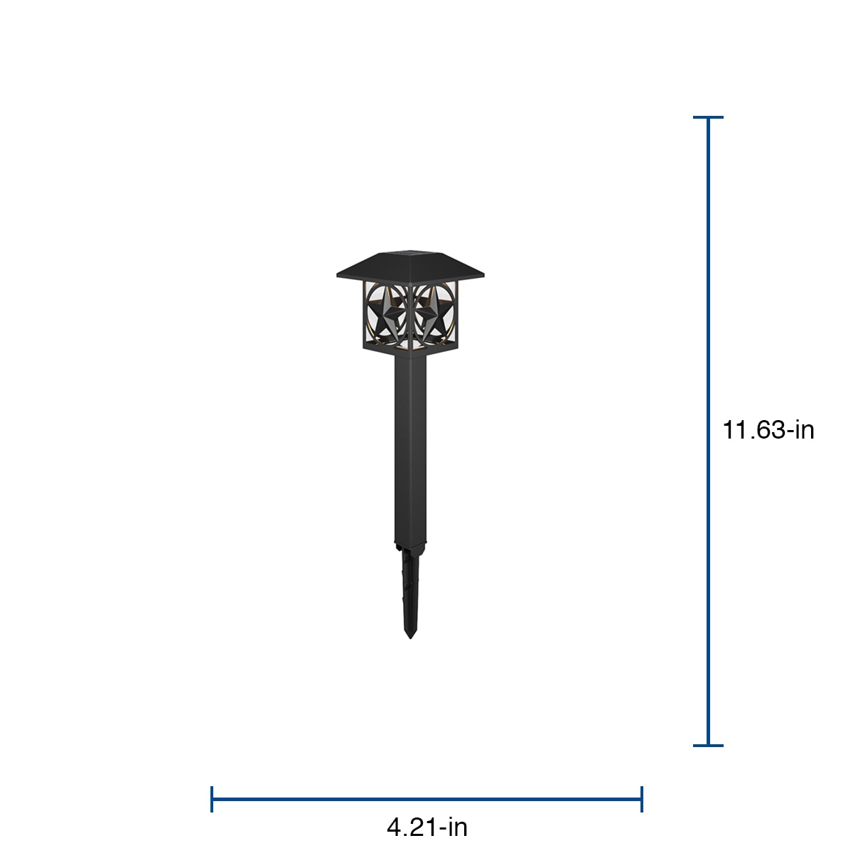 Portfolio 2Brighter 2.4-Lumen Black Solar Integrated LED Path Light, 3500K