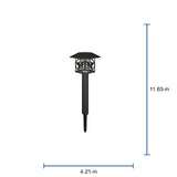 Portfolio 2Brighter 2.4-Lumen Black Solar Integrated LED Path Light, 3500K