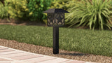 Portfolio 2Brighter 2.4-Lumen Black Solar Integrated LED Path Light, 3500K