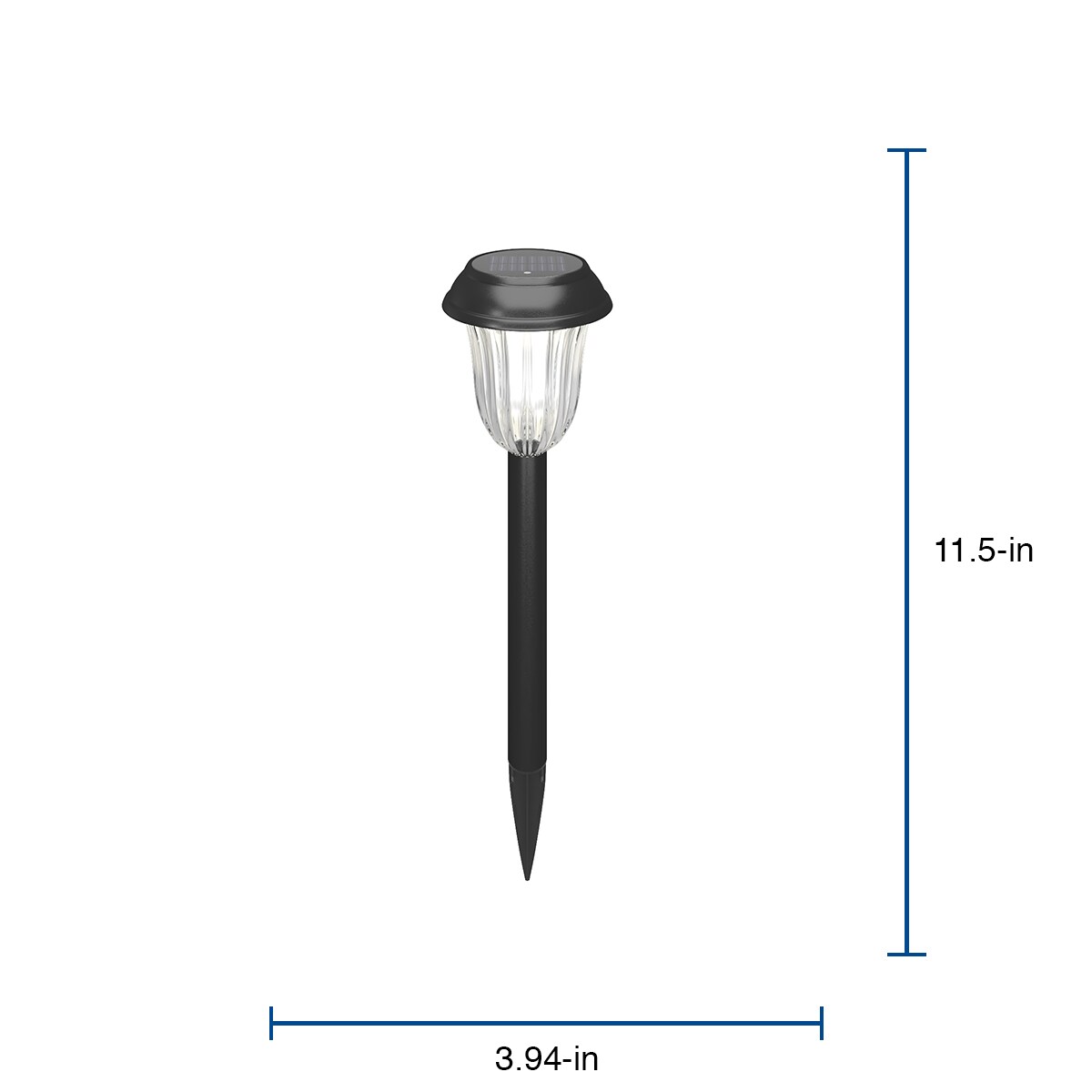 Portfolio 4x Brighter 4.8-Lumen Stainless Steel Solar Integrated LED Path Light, 3500K Warm White