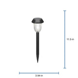 Portfolio 4x Brighter 4.8-Lumen Stainless Steel Solar Integrated LED Path Light, 11.5-in Height