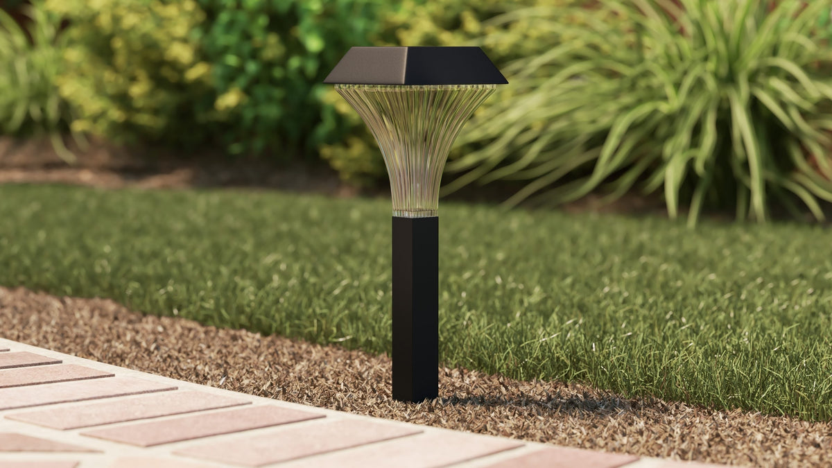 Portfolio 5X Brighter 6-Lumen Black Solar Integrated LED Path Light, 3500K