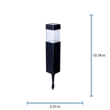 Portfolio 4x Brighter 4.8-Lumen Black Solar Integrated LED Path Light, 3500K Warm White