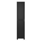 Ameriwood Home Kendall 15.68-in W x 74.31-in H x 15.37-in D Freestanding Composite Wood Garage Cabinet in Black