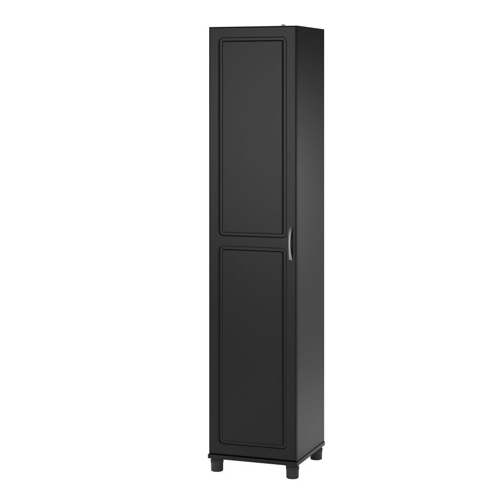 Ameriwood Home Kendall 15.68-in W x 74.31-in H x 15.37-in D Freestanding Composite Wood Garage Cabinet in Black