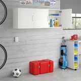 Ameriwood Home Callahan 54-in W x 20.31-in H x 12.44-in D Wall-mounted Composite Wood Garage Cabinet in White