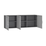 Ameriwood Home Kendall 54-in W x 20.31-in H x 12.43-in D Wall-mounted Composite Wood Garage Cabinet in Gray