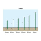 Everbilt 1-3/4 in. x 3-1/2 in. x 7 ft. Green Steel Fence T-Post with Anchor Plate