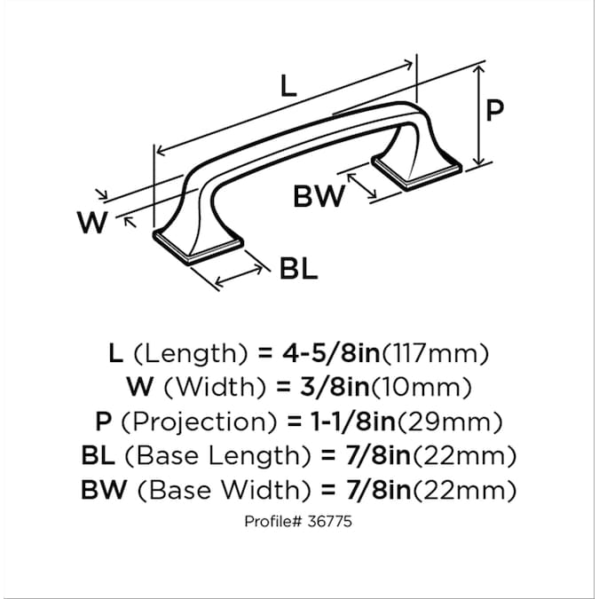 Allison by Amerock Amerock Ville (128mm) Center to Center Arch Handle Drawer Pull