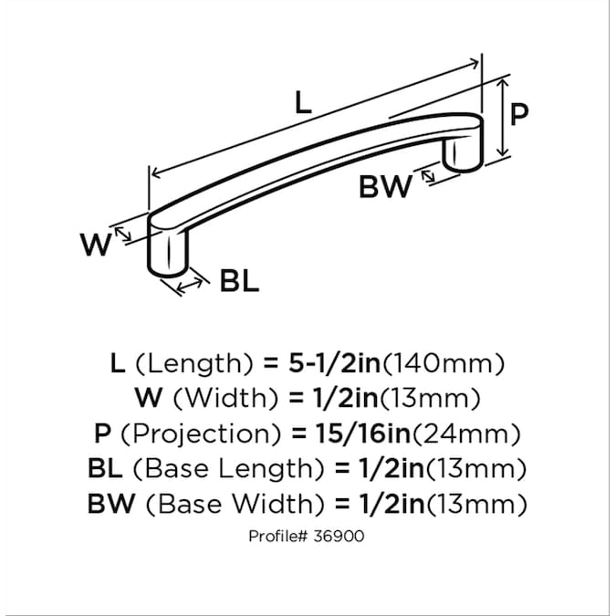 Amerock Rift (96mm) Center to Center Arch Handle Drawer Pull