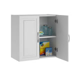 Ameriwood Home Kendall 23.43-in W x 23.68-in H x 12.437-in D Wall-mounted Composite Wood Garage Cabinet in White
