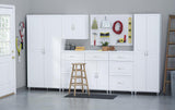 Ameriwood Home Kendall 23.43-in W x 23.68-in H x 12.437-in D Wall-mounted Composite Wood Garage Cabinet in White