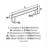 Amerock Revolve (128mm) Center to Center Cylindrical Bar Drawer Pull