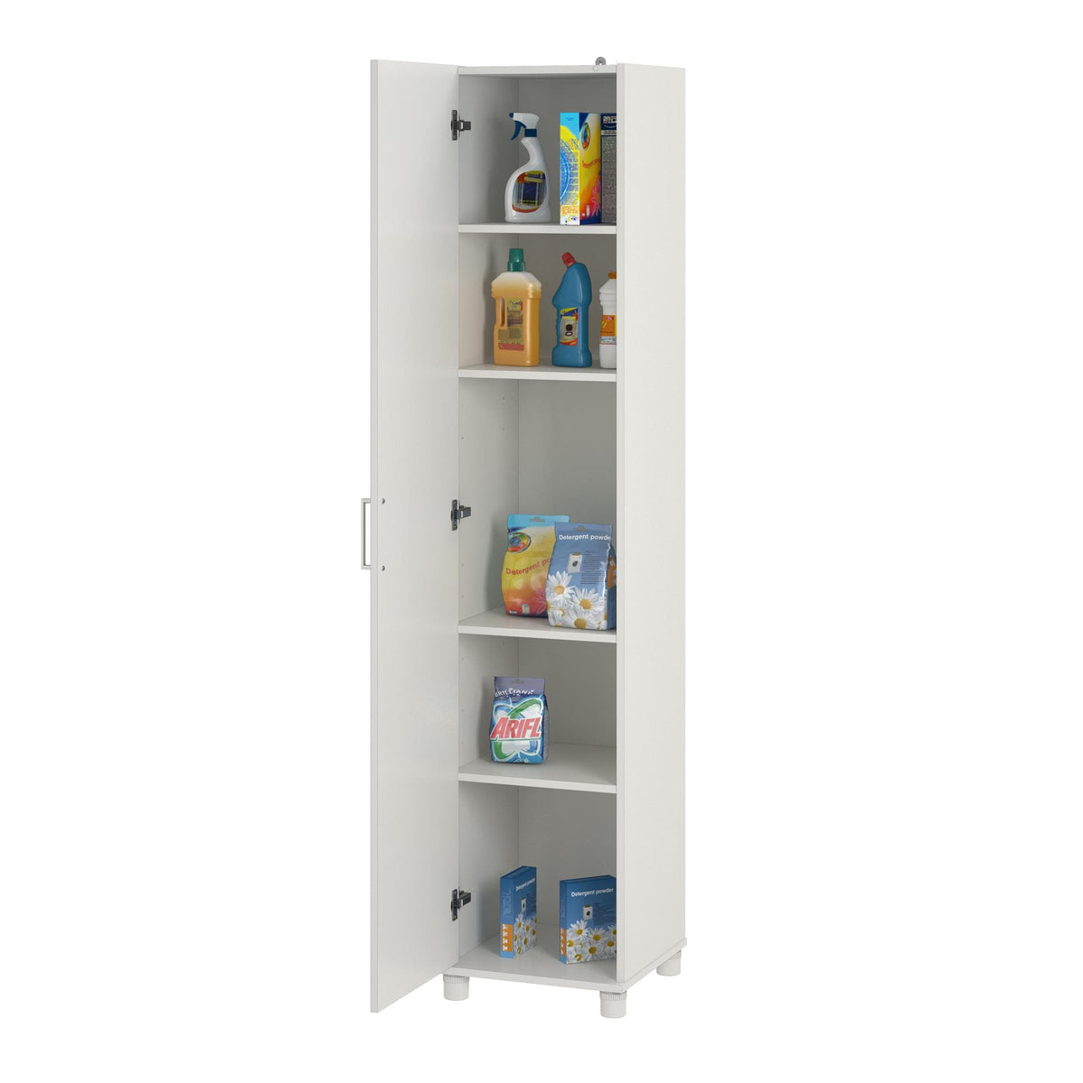 Ameriwood Home Callahan 15.67-in W x 74.29-in H x 15.39-in D Freestanding Composite Wood Garage Cabinet in White
