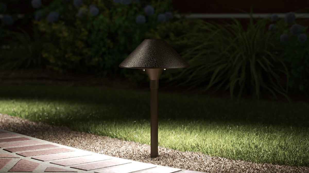 Kichler 3-Watt Olde Bronze Low Voltage Hardwired LED Path Light, 200 Lumens, 3000K