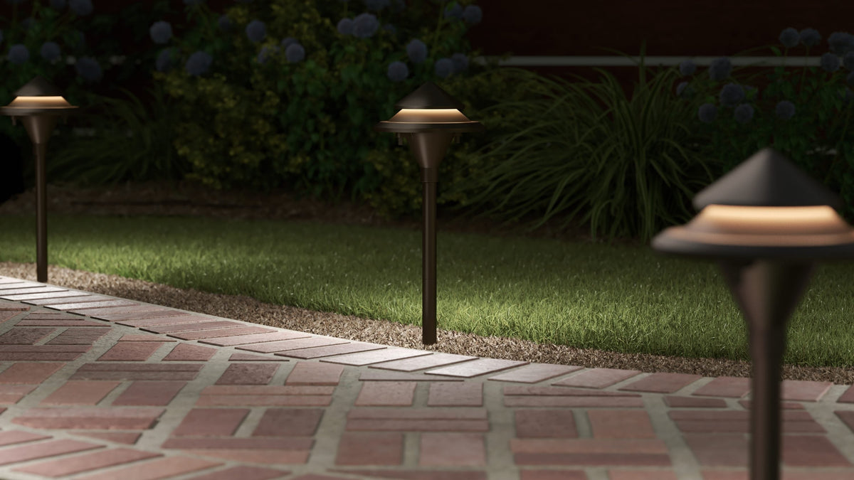 Kichler 3-Watt Olde Bronze Low Voltage Hardwired LED Path Light, 200 Lumens, 3000K
