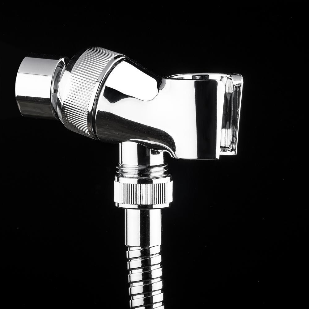 3-Spray 4.75 in. Round Single Wall Mount Fixed Adjustable Handheld Shower Head in Chrome - Super Arbor