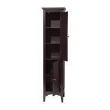 Teamson Home Glancy 15-in x 63-in x 13-in Dark Espresso Freestanding Linen Cabinet