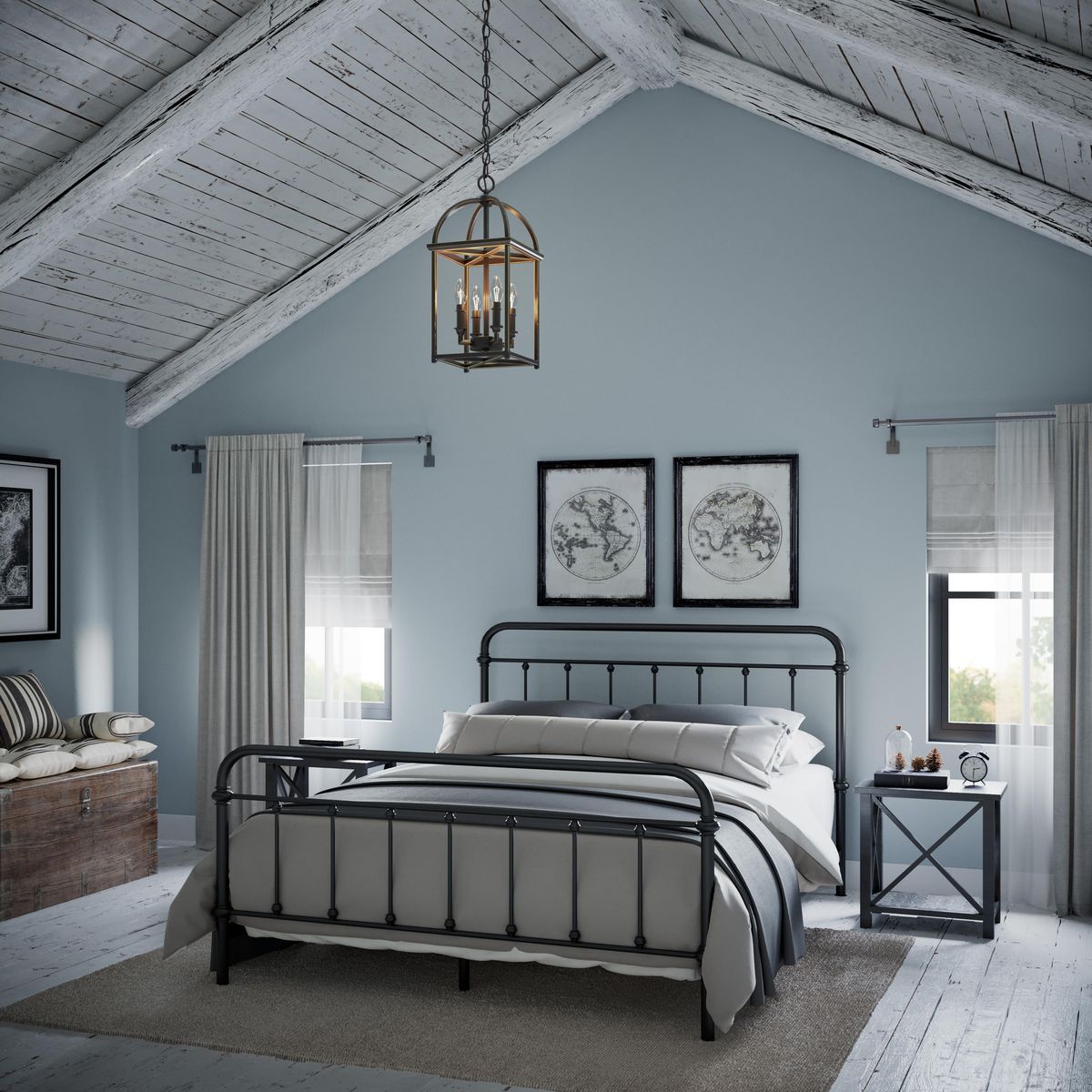 Progress Lighting Piedmont 4-Light Antique Bronze Farmhouse Chandelier