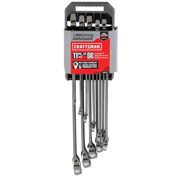 Craftsman OVERDRIVE 6 Point SAE Wrench Set, 11 pc
