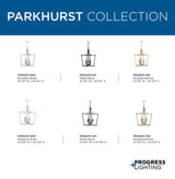 Progress Lighting Parkhurst 4-Light Brushed Bronze Traditional Lantern Medium Hanging Pendant Light